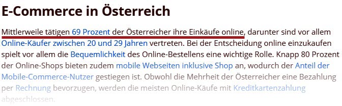 E-Commerce Anteil in Salzburg
